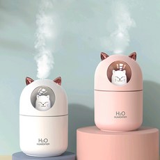가디언 야옹이 미니 가습기 대용량 레인보우 무드등, 화이트