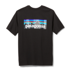 [파타고니아] 블랙 P-6 남성 반팔 티셔츠
