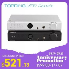 TOPPING-A90 이산 완전 비포장 드라이버 밸런스드 헤드폰 앰프 NFCA 4 핀 XLR /4.4 밸런스드/6.35mm SE 출력 프리, 07 A90D Silver AU plug - 토핑a90