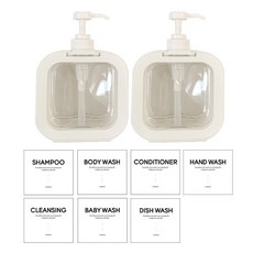 뉴앤룩 주방세제용기 300ml 2p, 화이트, 2개