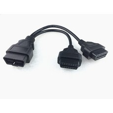 Arteckin 24awg OBD2 OBD II Splitter Y Cable J1962 16 Pin Male to Dual Female Adapter 30cm/1ft, One Size
