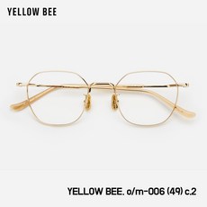 [YELLOW BEE] 옐로우비 O/M-006 c.2 다각형안경 판토쉐입테 가벼운안경 콤비테안경