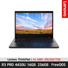 ThinkPad L14 20U5S01T00 르누아르 R3 PRO 4450U 16G 256G FD, 단일상품, 단일상품, 단일상품