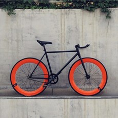 Fixie 자전거 48cm 52cm 스틸 프레임 프레임 사이클링 도로 자전거 고정 기어 자전거 알루미늄 합금 휠 50mm 70mm 단일 도로 자전거, 주황색, 48 센치 메터 165 센치 메터 -170 센치, 1 개 속도