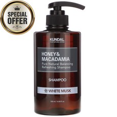 쿤달 허니 & 마카다미아 샴푸 화이트 머스크 500 ml, 수량: 1　　　　　(상품코드451p)