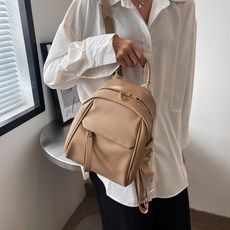 여성 트렌드 심플 패션 캐주얼 가죽 가벼운 백팩 가방