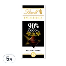 린트엑셀런스 다크 90% 초콜릿, 100g, 5개