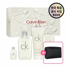 [캘빈클라인] [공식수입원] 씨케이원 홀리세트 (EDT 200ml + 바디로션 200ml + 바디워시 100ml + EDT 15ml) (+ 코퍼레이션 스몰 파우치 증정), 상세 설명 참조, 1개 - ckbe