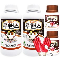 FMC코리아 루핸스 1L 2개 + 아쿠도 100ml 2개 뿌리발근제 토양 미생물, 1세트, 2.2L