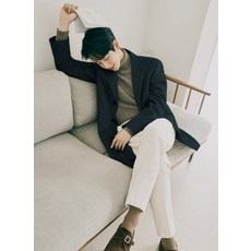 앤드지 캐시미어 블랜디드 싱글 코트 BZA4CG1101GN