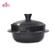 퀸센스 IH 인덕션 가마솥 뚝배기 18cm 세라믹 코팅 1~2인용 돌솥밥 솥밥, 단일사이즈, 1개, 블랙