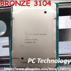 오리지널 인텔 제온 브론즈 3104 SR3GM 프로세서 8M 캐시 1.70GHz 6 코어 85W LGA3647 CPU, 한개옵션0