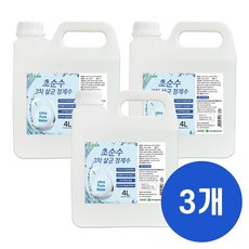 크로바 초순수 3차 살균 정제수 4L 묶음 반도체 UV살균 지게차배터리 가습기 멸균증류수 의료용 산업용 가정용, 3개