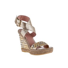 174565 0425 스튜어트와이츠먼 Hubcapsbullets Wedge 샌들 쪼리 골드 Slingback Espadrille 10