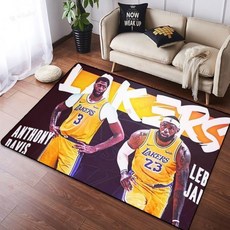 농구 팬 홈 장식 카펫 ... 0.6cm 두께의 NBA 스타 요소 인쇄 및 염색 패턴. 내마모성. 충격 흡수. 방음.80 120cm, 50*80CM