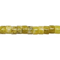 영진재료 AAA 올리브 옥 (하이쉬 시드 비즈/3 mm) / 원석비즈 비즈공예 비즈재료 1줄 (40 cm)