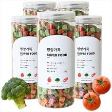  제로랩스 1kg 져키 소고기 닭고기 양고기 연어 황태 야채 국내산 노즈워크 대용량 강아지 간식, 5개, 영양가득 토마토 브로콜리 연어 져키 1kg 