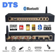 4K HDMI 호환 오디오 추출기 7.1CH LPCM 멀티 채널 DAC RAC 디지털-아날로그 변환기 앰프/스피커/스마트 TV 용 HD 5.1CH Audio Converter D, 3.AU plug - ifizendac3