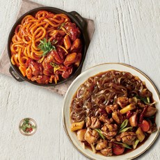 애슐리 원조 춘천 닭갈비+당면듬뿍 매콤 안동 찜닭 (총 4인분)