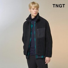 TNGT 세미오버핏 양털 플리스 아우터 블랙