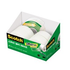 스카치 매직 테이프 디스펜서 + 리필 18mm x 25m 4p 오피스 팩 MT-5, 4세트