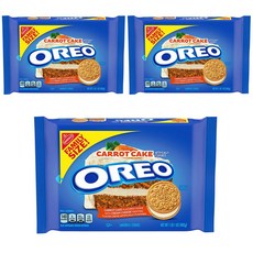 오레오 Nabisco Oreo Carrot Cream Cheese Cake Cookie 나비스코 당근 케이크 샌드 쿠키, 3팩, 482g