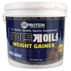 런웨이프로틴 웨이트게이너(5kg)+사은품(BCAA스택+컵) 프로틴+탄수화물, 1개, 5kg