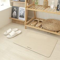 모던홀릭 빨아쓰는 규조토발매트 욕실 화장실 현관 주방 매트, 베이지, 1개
