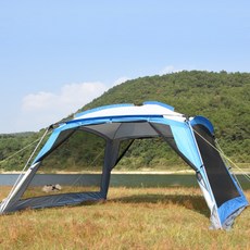 대형 돔 그늘막 높은 텐트 타프 스크린 쉘터 메쉬쉘터 리빙쉘 차박 캠핑 모기장 야유회 가족, 블루 이너텐트