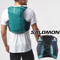 살로몬 러닝 베스트 액티브 스킨12 아웃도어 12L 트레일 플라스크 트렐란 마라톤 등산 LC2177700 타히티안타이드/카본/피코크블루