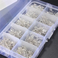 새로운 도착 300 pcs 5 색 3mm 라운드 밝은 빛 led 다이오드 램프 구색 키트 레드 diy 다이오드 키트에 대 한 편리, 단일옵션선택개