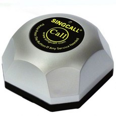 [해외] Singcall. 무선 페이징 시스템 햄버거 호출기 lsilver 단일 호출기 호출 번호 이동식 방수 자료, 상세내용표시