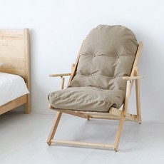 바퀴달린집 의자 접이식 안락의자 고무나무 원목(내추럴) 1인용 릴렉스 휴식 캠핑 SNUG, 그레이, 1개