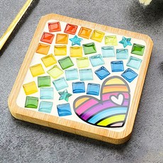 티코스터 만들기 컵받침DIY 우드 타일 컵받침대 키트, C스퀘어, 1개