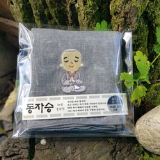 불교 스님 불공 동자승 자수 손수건 동자승