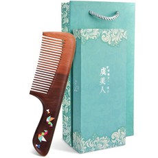 나무빗 옻칠공예 원앙새 걱정함 미인 자 페인팅 정전기가 없다 여성 발렌타인데이 품 가정용, 천지학 -약점이 있다 - 선물
