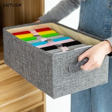 생활 의류 정리 수납함 서랍형 옷 패브릭 정리함 수납함 접이식 가정용 수납함, 덮개 수납 케이스 그레이 (워싱 가능), 스몰(41*24*17cm), 1개
