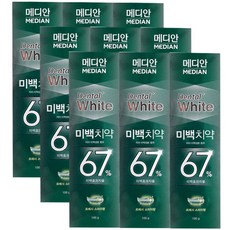 메디안 덴탈화이트 미백치약 프레시스피아향 100g X 9개