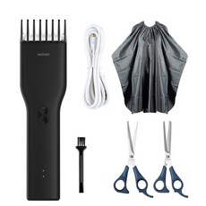 ENCHEN 부스트 USB 전기 머리 가위 트리머 남자 성인 키즈 무선 충전식 헤어 커터 기계 전문, 07 Black Set 3_03 스페인