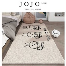 더 이공이사 침대밑러그 부드러운 한빛카페트 매트, 사랑의 꽃 60x180cm