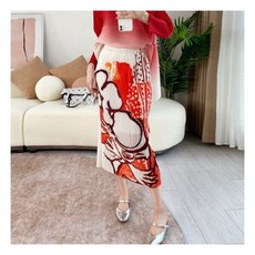 플리츠무드시즌오프기존49900PLEATS 뉴미엣 플라워 플리츠 롱 스커트