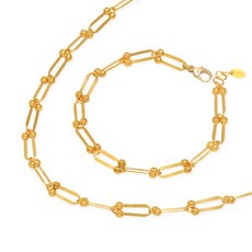 24k체인목걸이팔찌세트