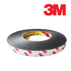 3M 4421 다용도 PE폼양면테이프 초강력 폭12mm 길이10m 블랙, 10개