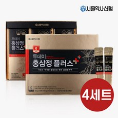 [서울약사신협] [단독구성] 6년근 투데이 홍삼정 플러스 30포 3+1세트 /총 120포 /쇼핑백증정, 4개, 300g