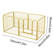 강아지울타리 사육장 패널 문짝 놀이용 중장비 운동용 개 6 접이식 케이지 토끼, 1개, YELLOW