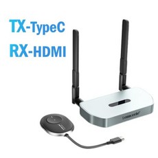 Lemorele 무선 4K HDMI 비디오 송신기 및 수신기 익스텐더 어댑터 TV 스틱 동글 키트 모니터 프로젝터 노트북용 1080P, TX and RT-TypeC, 1.TX and RT-TypeC