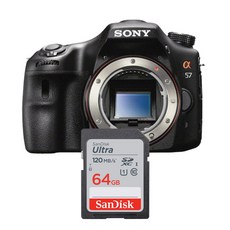 소니 알파 A57 DSLR 카메라 메모리카드 샌디스크 울트라SD 64GB - 소니a57