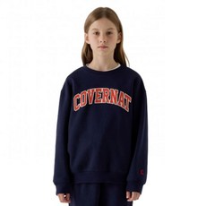 커버낫 COVERNAT KIDS 아치로고 오버핏 맨투맨 네이비 CK2501CR39NA 442015
