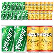 메리박스 미니캔세트_칠성사이다15개+팔도 밥알없는 비락식혜15개, 1세트
