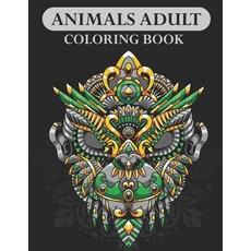 Animals- Adult coloring book: 50 coloring pages- brain-challenging designs for adults. stress reliev... Paperback, Independently Published, English, 9798589418934